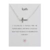 Smycke Med Budskap Halsband Med Kors Faith Silver
