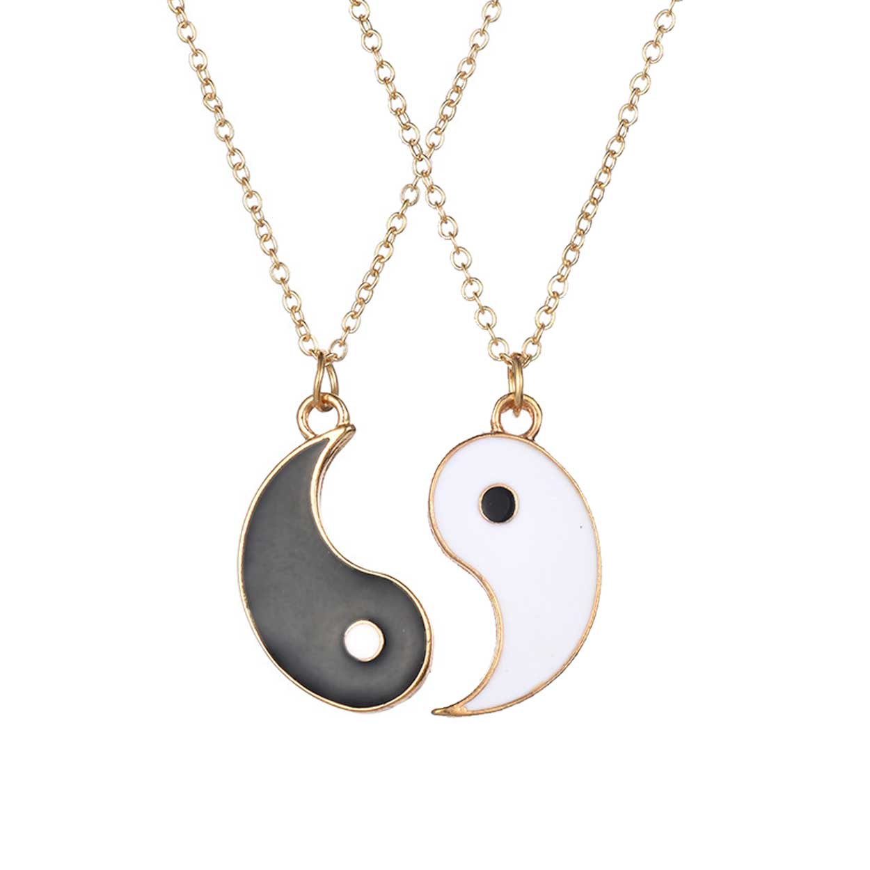 Parhalsband tvådelat gåvohalsband vänskapshalsband yin yang