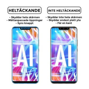 Heltäckande Huawei Mate 20 Skärmskydd Nanoedge Skyddsplast