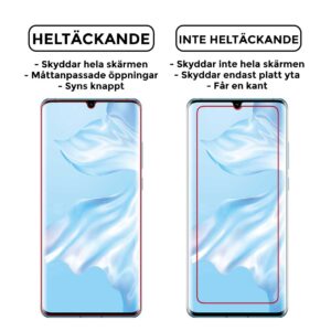 Heltäckande Huawei P30 Pro Skärmskydd Nanoedge Skyddsplast