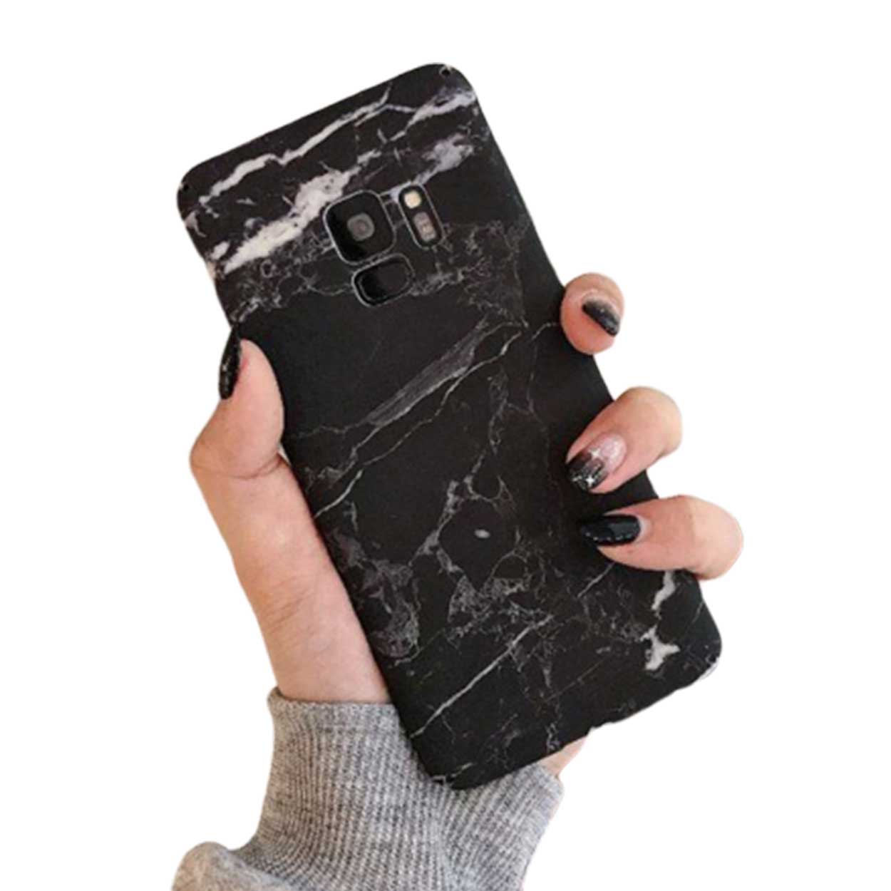 Samsung galaxy s9 mobilskal svart marmor black marble