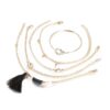 5-pack vackra trendiga armband guld bohem kedja tassel