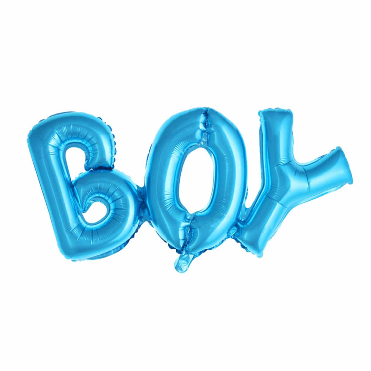 Boy pojke ballong baby shower gender reveal folieballong