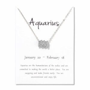Gåvohalsband stjärntecken vattumannen aquarius halsband