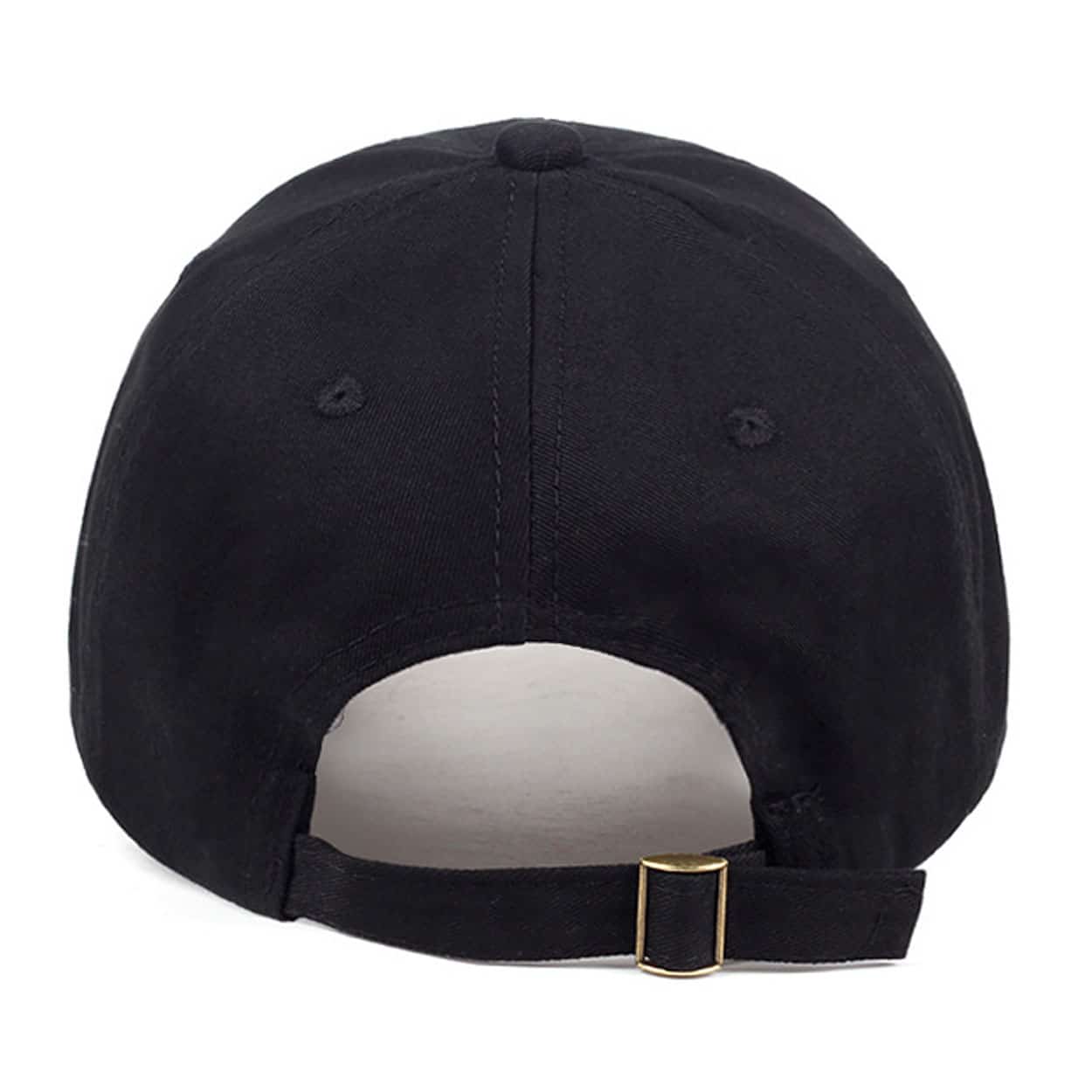 Svart strapback keps dad hat youth streetwear street