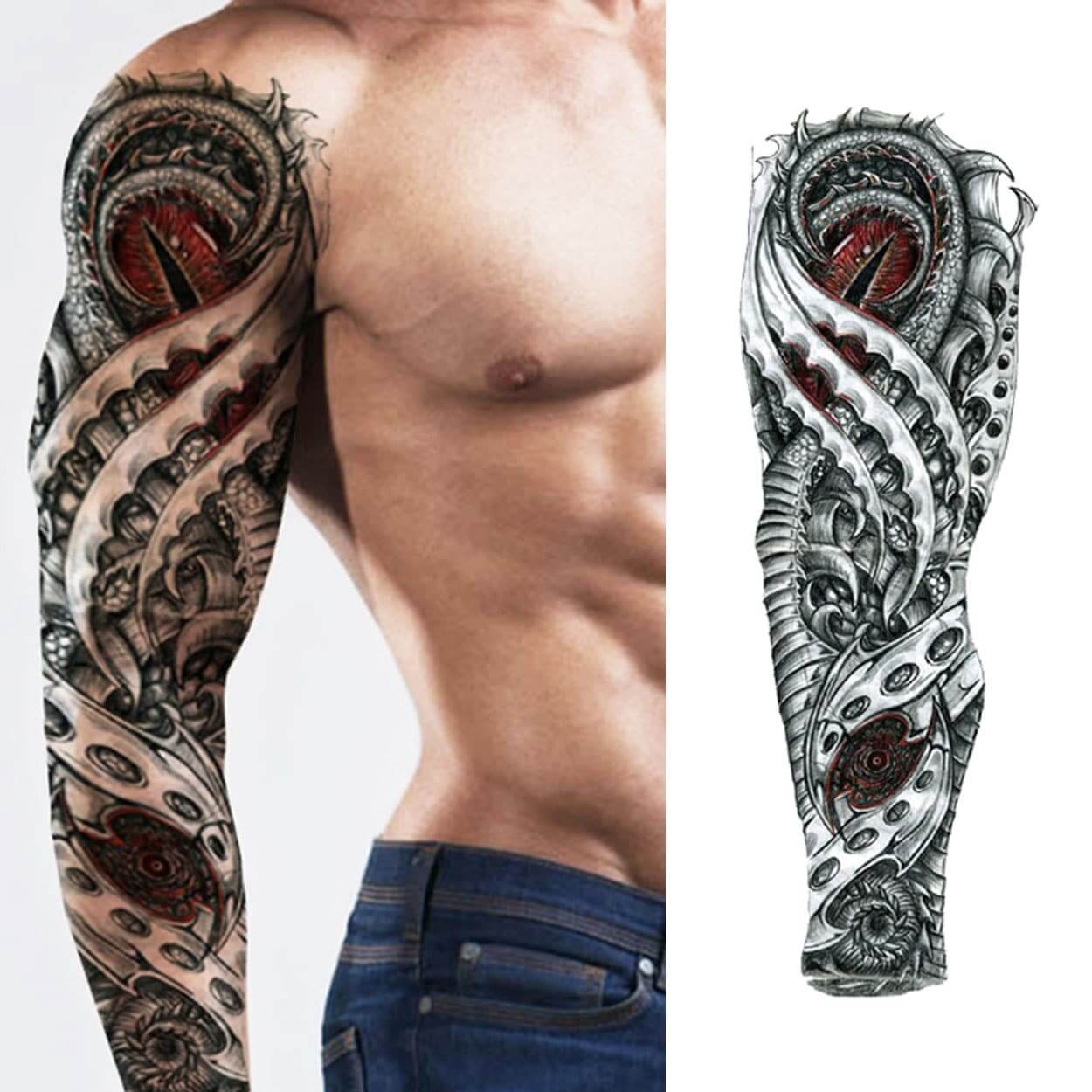 Fejk tatuering sleeve drake fake tattoo