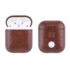 Brunt airpods 1/2 väska fodral skyddsfodral skinn läder