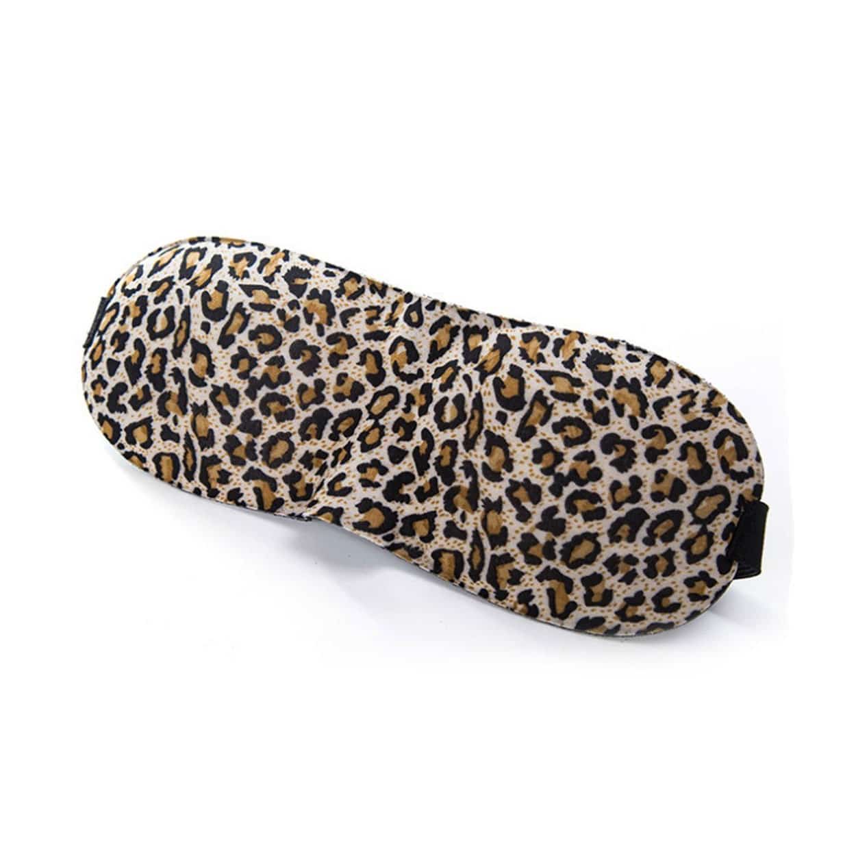 Skön 3d foam sovmask ögonmask för flyg resor (leopard)