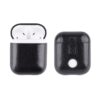 Svart airpods 1/2 väska fodral skyddsfodral skinn läder