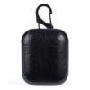 Svart airpods 1/2 väska fodral skyddsfodral skinn läder
