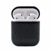 Svart airpods 1/2 väska fodral skyddsfodral skinn läder