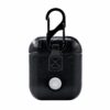 Svart airpods 1/2 väska fodral skyddsfodral skinn läder