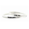 Vitt Live Fit Armband Fitness Träning Dedikation Team Lvft