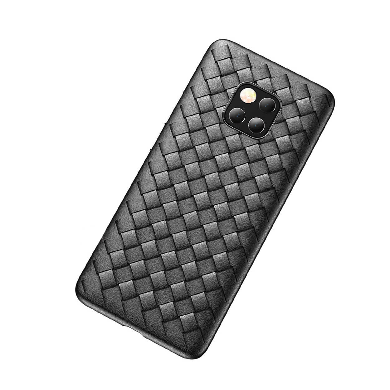 Huawei mate 20 pro mobilskal flätat svart läder skinn