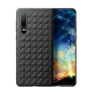 Huawei p20 pro mobilskal flätat svart läder skinn