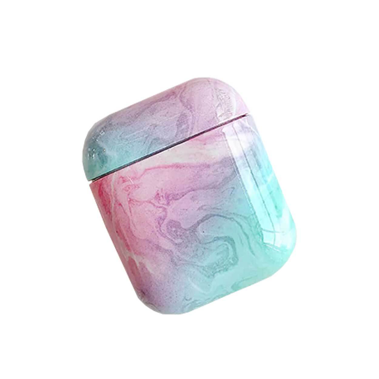 Airpods 1/2 case fodral skyddsfodral rosa marmor