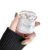 Airpods 1/2 marmor case fodral skyddsfodral vit