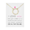Gåvohalsband I Love Mom Mamma Mor Mors Dag Halsband Guld