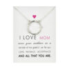 Gåvohalsband I Love Mom Mamma Mor Mors Dag Halsband Silver