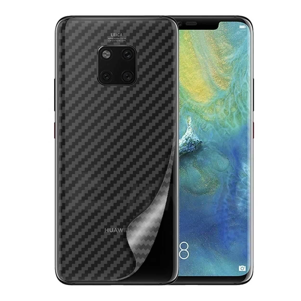 Huawei mate 20 pro kolfiber vinyl skin dekal skyddsfilm carbon
