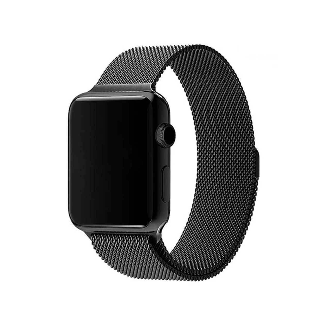 Apple watch armband 38/40/41 milanesisk loop - svart
