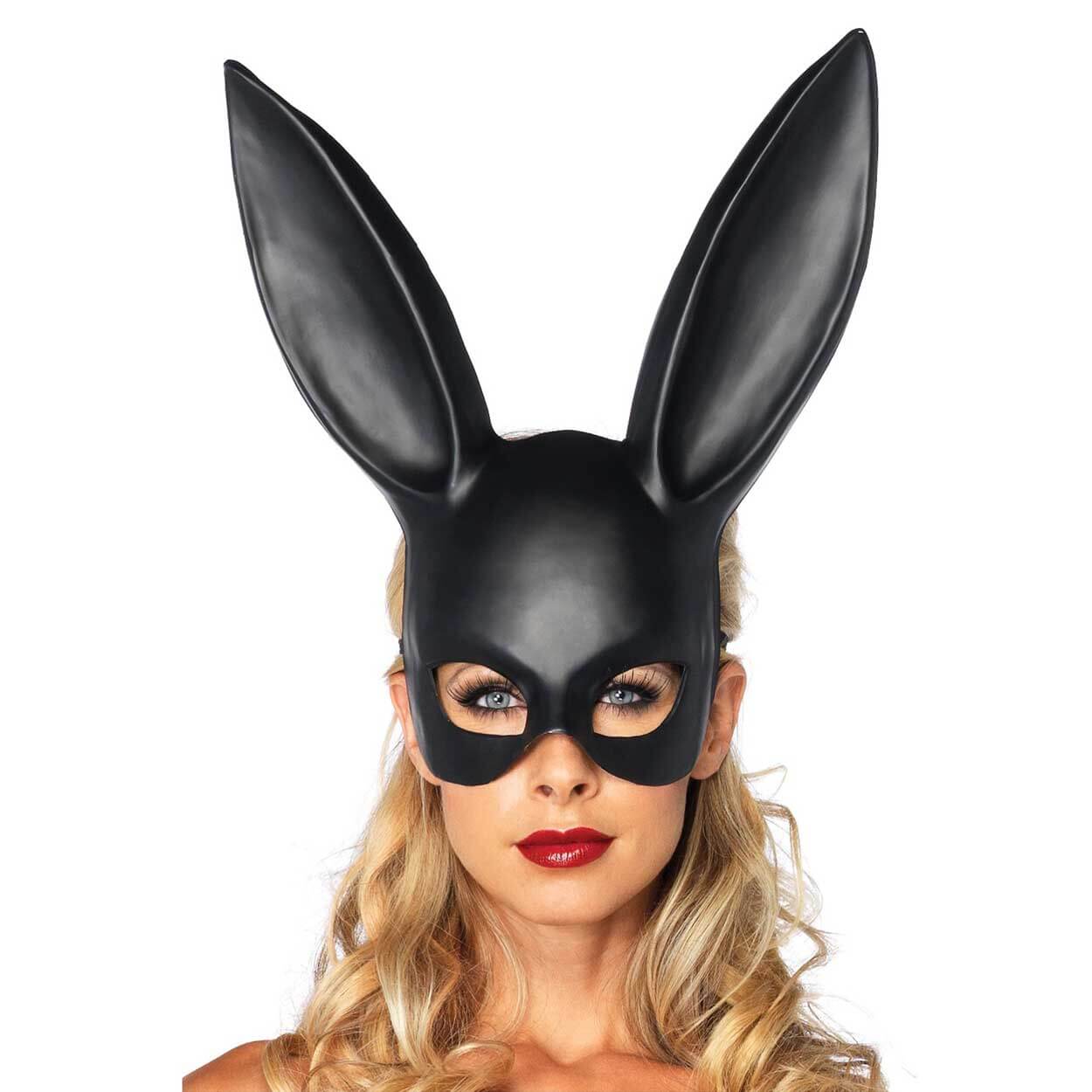 Svart ögonmask med kaninöron maskerad utklädnad bunny