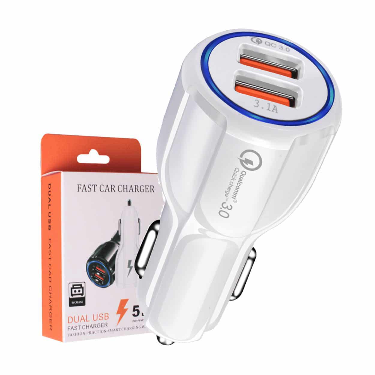 Universal billaddare quick charge 3. 0 2 usb 3. 1a snabbladdare