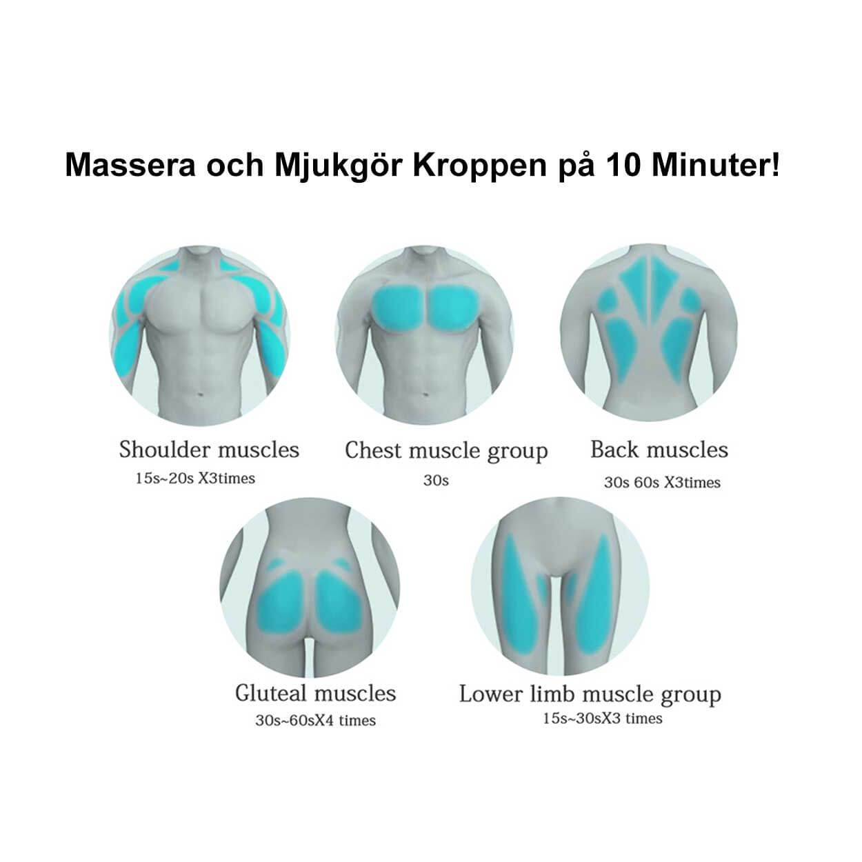 Massagepistol massage av muskler för återhämtning rörlighet