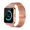 Bluetooth smart watch klocka metallarmband mesh guld android
