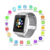 Bluetooth Smart Watch Klocka Metallarmband Mesh Silver Android