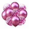 10-pack Ballonger Rosa Metallic Konfettiballonger Födelsedag