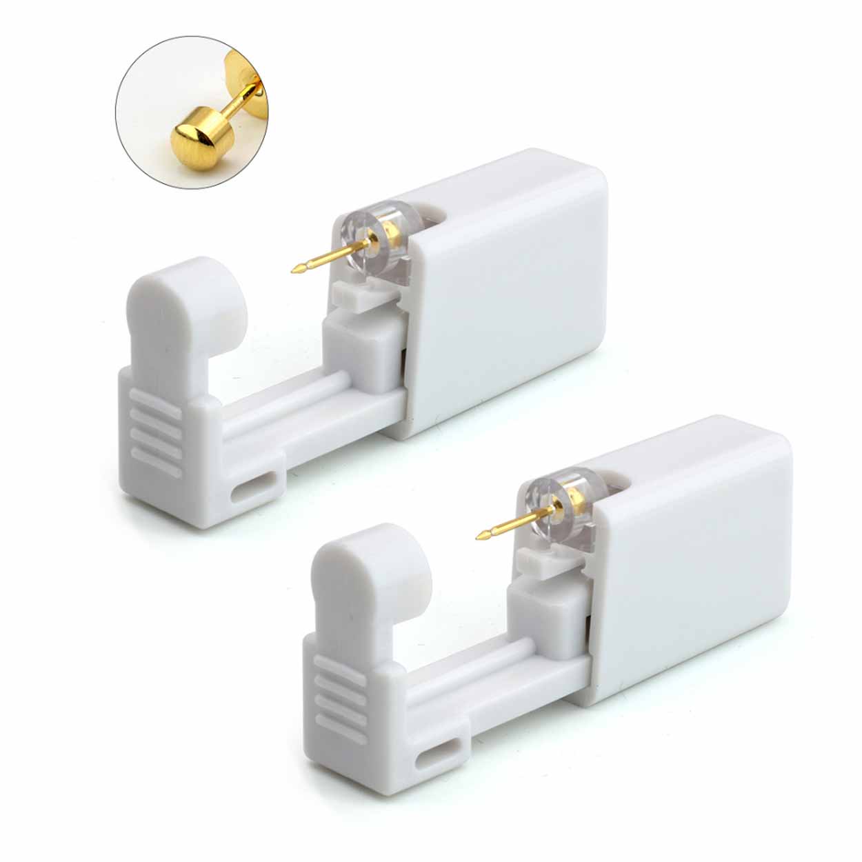 2-pack öronhåltagningskit läkesmycke guld piercing håltagning