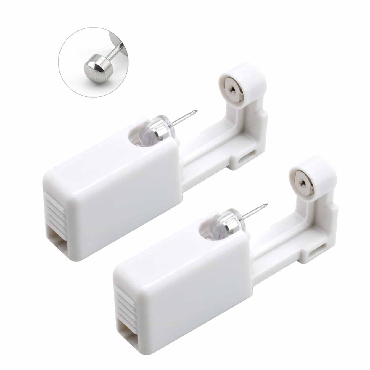 2-pack öronhåltagningskit läkesmycke silver piercing håltagning