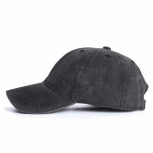 Svart keps vintage distressed jeans washed strapback