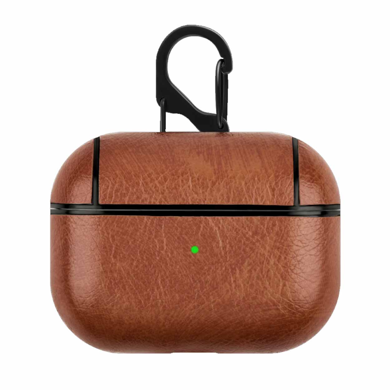 Brunt apple airpods pro väska fodral skyddsfodral skinn läder