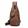 Axelväska herr axelremsväska cross body väska skinn läder