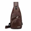 Axelväska herr axelremsväska cross body väska skinn läder