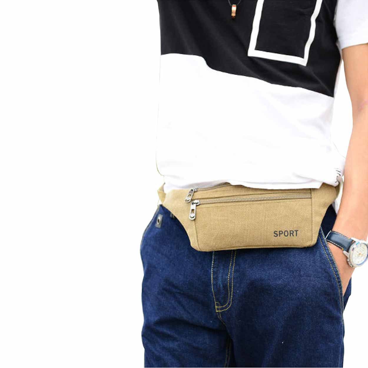 Midjeväska magväska med stöldskydd axelväska cross body