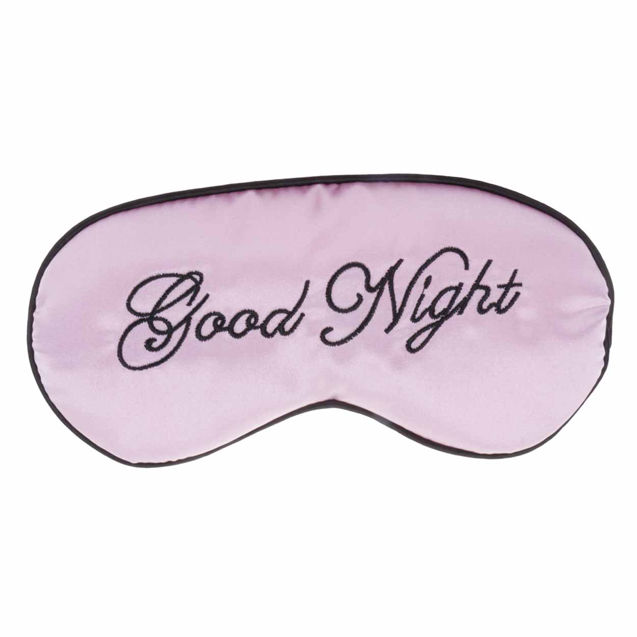 Mjuk rosa sovmask ögonmask i silke flyg resor good night
