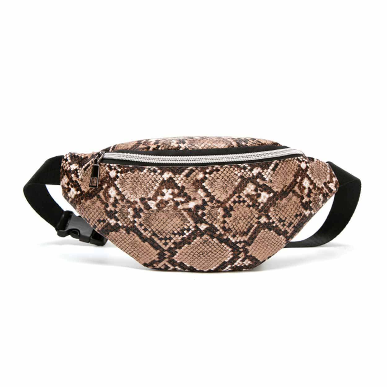 Ormskinn midjeväska magväska cross body bum bag
