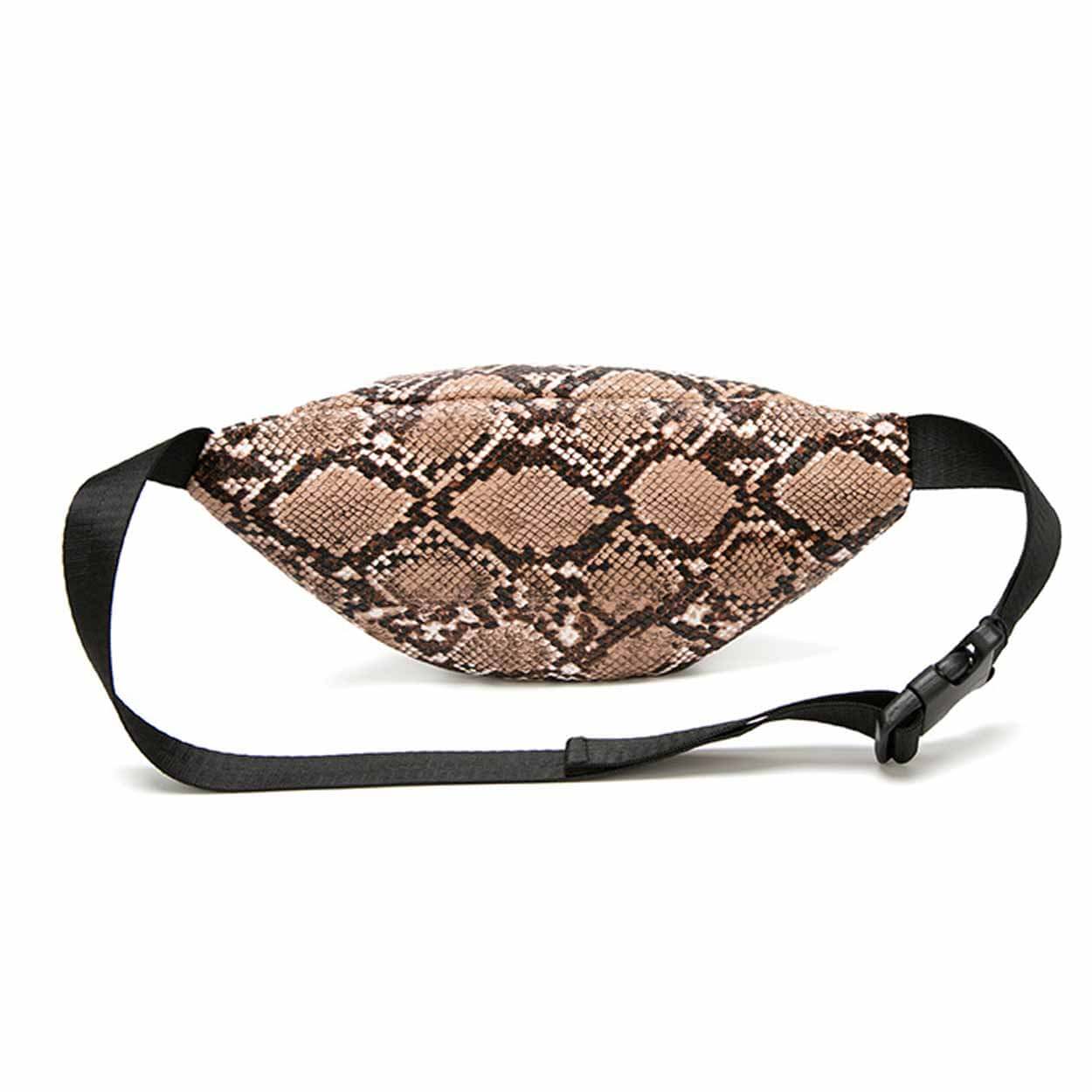 Ormskinn midjeväska magväska cross body bum bag