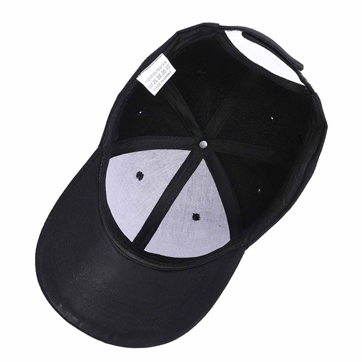 Svart keps sport strapback kardborrspänne