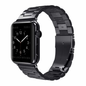 Apple watch 42/44/45 metall länkarmband - svart