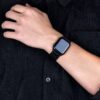 Apple watch 42/44/45 metall länkarmband - svart