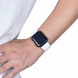 Vitt Silikonarmband Apple Watch 42/44/45 1/2/3/4/5/6/7/se