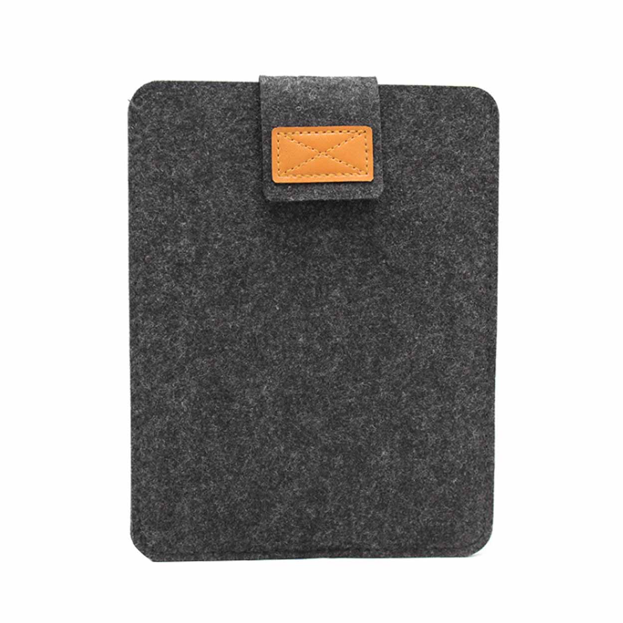 Datorfodral laptopfodral sleeve mörkgrå filt kardborre