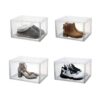 Genomskinlig skolåda skoförvaring för skor sneakers display