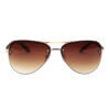 Moderna bruna pilotglasögon aviator solglasögon