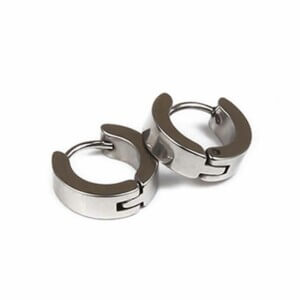 2-pack silver piercing örhänge piercingsmycke ring metall