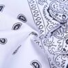 Bandana scarf sjal snusnäsduk paisleymönster vit